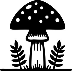 vector mushroom drawing illustration