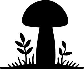 vector mushroom drawing illustration