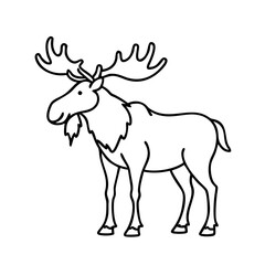 moose icon, moose vector illustration-simple illustration of moose, perfect for moose logos and icons