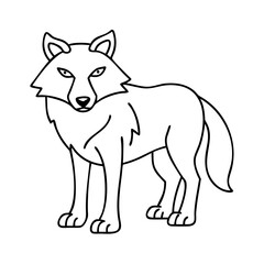 wolf icon, wolf vector illustration-simple illustration of wolf, perfect for wolf logos and icons