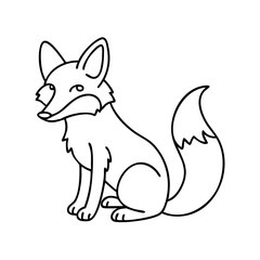 fox icon, fox vector illustration-simple illustration of fox, perfect for fox logos and icons