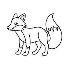 Obraz premium fox icon, fox vector illustration-simple illustration of fox, perfect for fox logos and icons