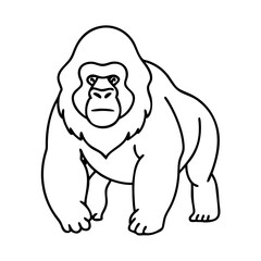 gorilla icon, gorilla vector illustration-simple illustration of gorilla, perfect for gorilla logos and icons