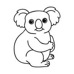 koala icon, koala vector illustration-simple illustration of koala, perfect for koala logos and icons