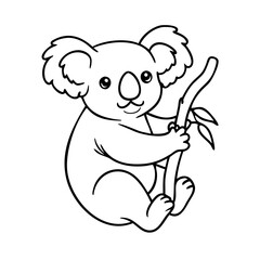 koala icon, koala vector illustration-simple illustration of koala, perfect for koala logos and icons