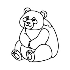 panda icon, panda vector illustration-simple illustration of panda, perfect for panda logos and icons