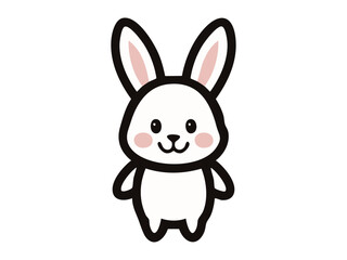 Obraz premium シンプルで可愛いうさぎのイラスト2