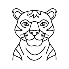 tiger icon, tiger vector illustration-simple illustration of tiger, perfect for tiger logos and icons
