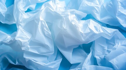 Fototapeta premium Abstract Blue Crumpled Paper Texture Background