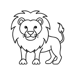 Obraz premium lion icon, lion vector illustration-simple illustration of lion, perfect for lion logos and icons