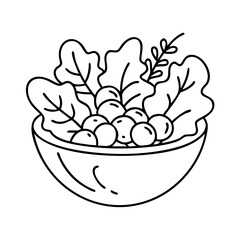 mixed greens salad icon, mixed greens salad vector illustration-simple illustration of mixed greens salad, perfect for mixed greens salad logos and icons