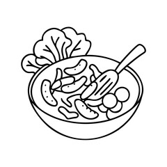 vegetable stir fry icon, vegetable stir fry vector illustration-simple illustration of vegetable stir fry, perfect for vegetable stir fry logos and icons