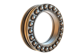 High-quality ball bearing isolated on transparent background
