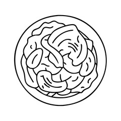 fermented kimchi icon, fermented kimchi vector illustration-simple illustration of fermented kimchi, perfect for fermented kimchi logos and icons