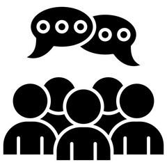 Obraz premium team conversation icon