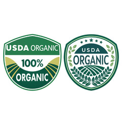 USDA Organic, Certification stamp, Label Logo ,symbol Badges label ,vector icon