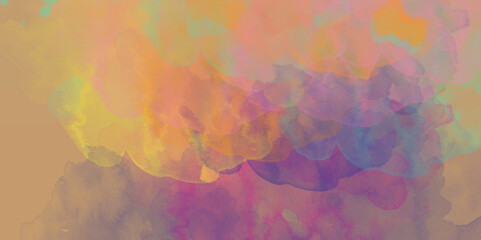 immerse yourself in the allure of this stunning watercolor illustration. Creative background. Painted composition with vibrant brush strokes.  Colorful pattern. 2d illustration. Wall painting. 