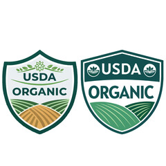USDA Organic, Certification stamp, Label Logo ,symbol Badges label ,vector icon