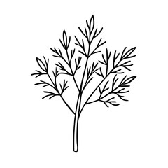 Naklejka premium dill icon, dill vector illustration-simple illustration of dill, perfect for dill logos and icons
