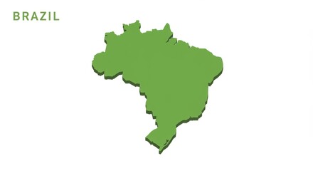 Fototapeta premium Isometric Map Of A Country In Green