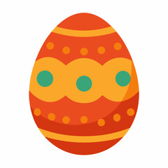 Isolated Easter Egg Illustration With Ornate Pattern Suitable For Design And Festive Celebrations For Spring Season