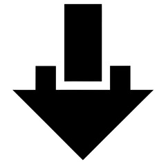 Downward Arrow Symbol Sign Black And White Illustration Showing Progress Vector Graphics Business And Technology Download Symbol Concept