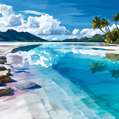 Fototapeta premium tropical paradise island