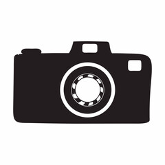 Isolated Black And White Camera Illustration Photography Equipment For Content Creation And Visual Storytelling,Design Element For Graphic Design