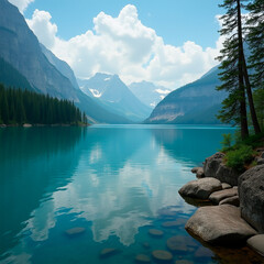 mountain lake in the mountains
