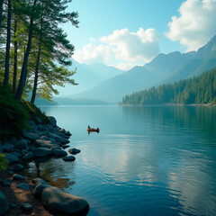 lake in the mountains