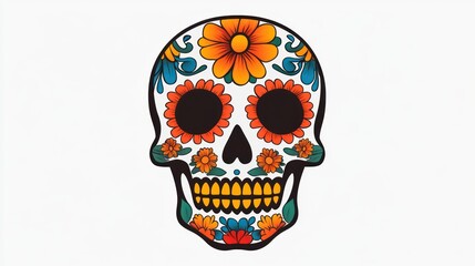 Vibrant Sugar Skull: A Day of the Dead Icon
