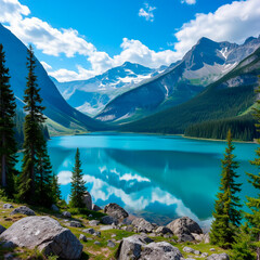lake in the mountains