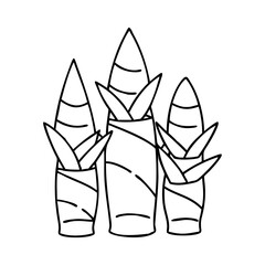 bamboo shoots icon, bamboo shoots vector illustration-simple illustration of bamboo shoots, perfect for bamboo shoots logos and icons