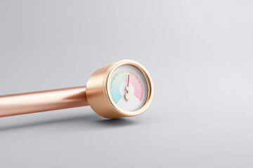 Gauge indicates precise pressure, displaying accurate measure with confidence