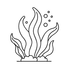 seaweed icon, seaweed vector illustration-simple illustration of seaweed, perfect for seaweed logos and icons