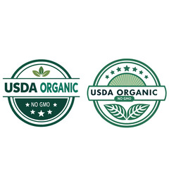 USDA Organic, Certification stamp, Label Logo ,symbol Badges label ,vector icon