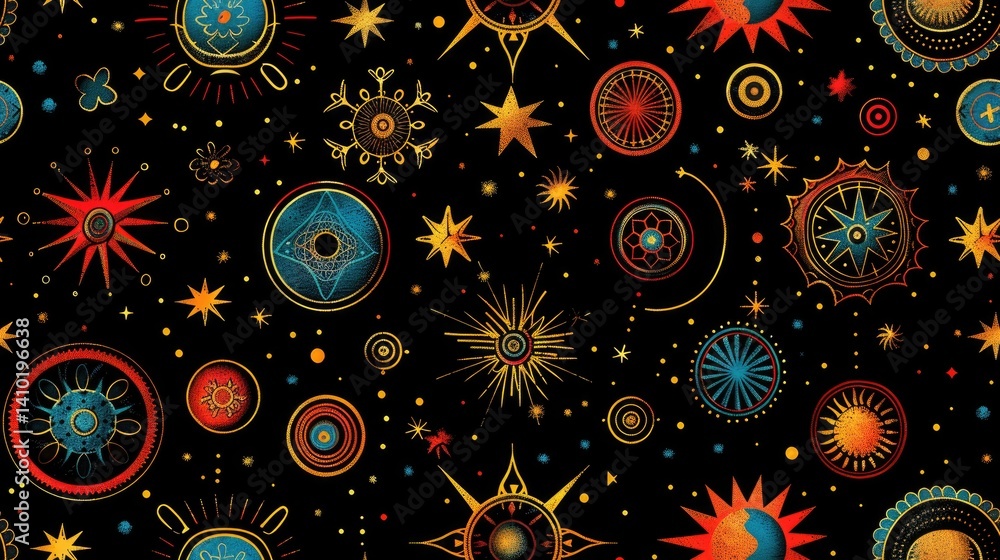 Wall mural a magic pattern that would be intriguing to a wizard