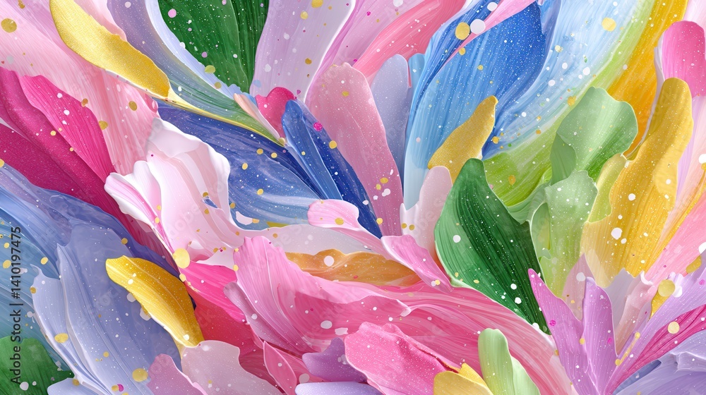 Aufkleber vivid abstract background featuring liquified colors and textures in a colorful composition of soft 