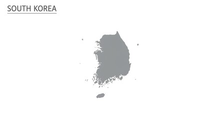 Obraz premium South Korea Map On White Background