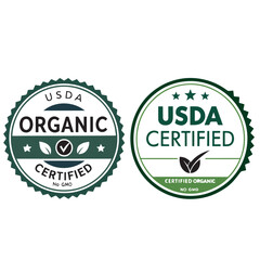USDA Organic, Certification stamp, Label Logo ,symbol Badges label ,vector icon