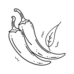 chili pepper icon, chili pepper vector illustration-simple illustration of chili pepper, perfect for chili pepper logos and icons