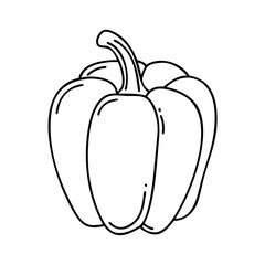 yellow bell pepper icon, yellow bell pepper vector illustration-simple illustration of yellow bell pepper, perfect for yellow bell pepper logos and icons