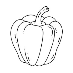 red bell pepper icon, red bell pepper vector illustration-simple illustration of red bell pepper, perfect for red bell pepper logos and icons