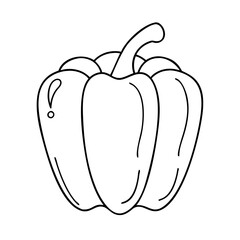 red bell pepper icon, red bell pepper vector illustration-simple illustration of red bell pepper, perfect for red bell pepper logos and icons