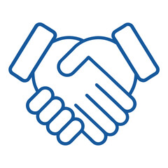 handshake partnership line icon