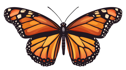 Fototapeta premium Stunning Monarch Butterfly on White Background for Design Projects