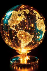 Illuminated Globe, Global Connection