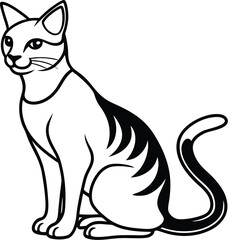Cat silhouette vector designs 22