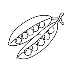 green peas in pod icon, green peas in pod vector illustration-simple illustration of green peas in pod, perfect for green peas in pod logos and icons
