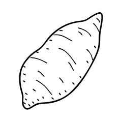sweet potato icon, sweet potato vector illustration-simple illustration of sweet potato, perfect for sweet potato logos and icons